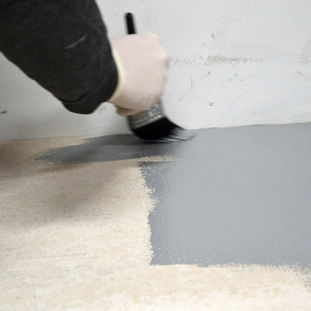 Peinture pour Sol gris avec le Rouleau Professionnel avec Bac à Peinture
