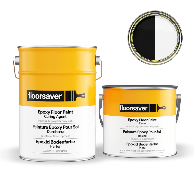 Image de Peinture Époxy Pour Sol blanc et noir