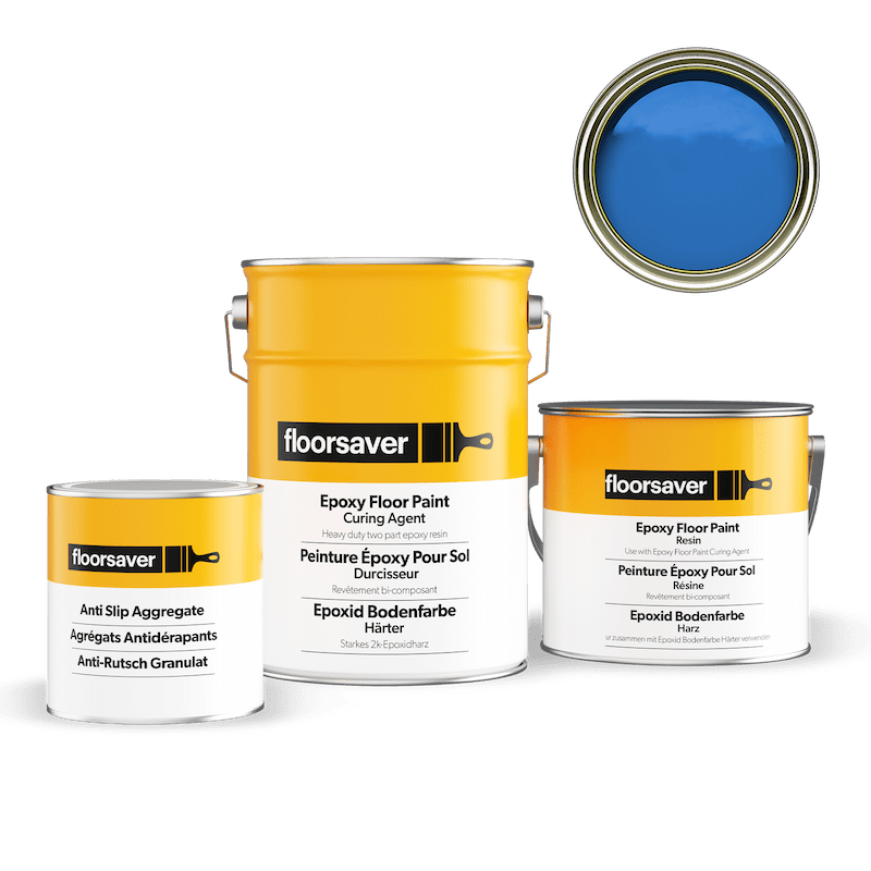 Image de Peinture Époxy Antidérapante Pour Sol bleu