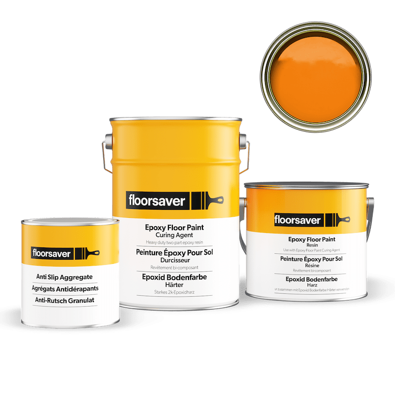 Image de Peinture Époxy Antidérapante Pour Sol orange
