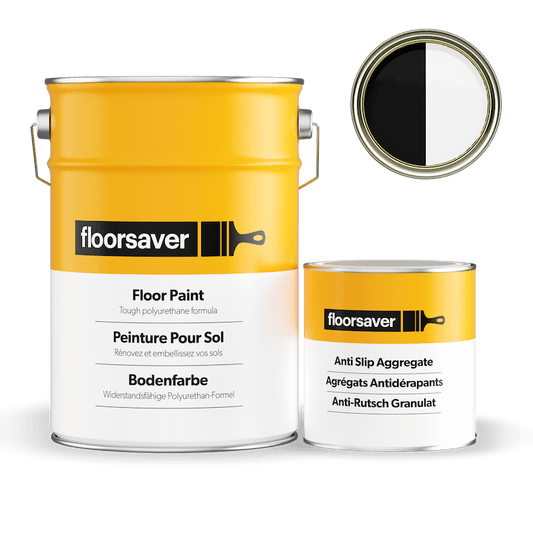 Image de Peinture Antidérapante pour Sol blanc et noir